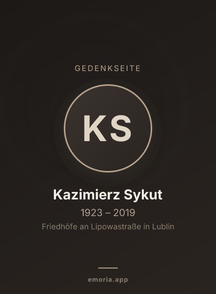 Gedenkportrait von Kazimierz Sykut