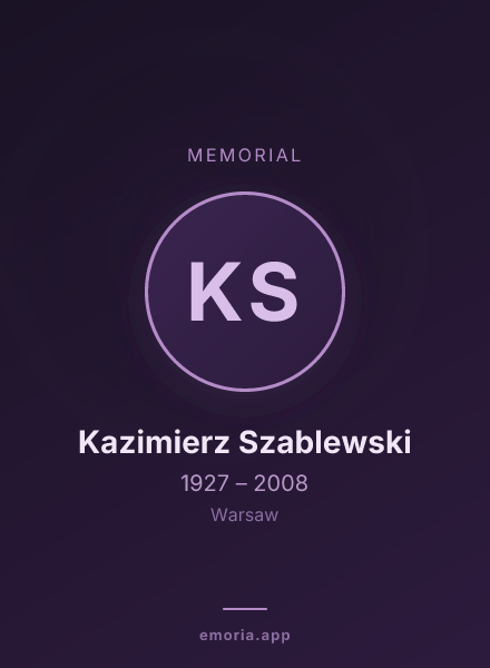 Memorial portrait of Kazimierz Szablewski