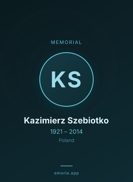 Memorial portrait of Kazimierz Szebiotko