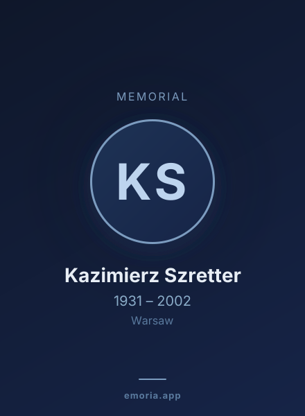 Memorial portrait of Kazimierz Szretter