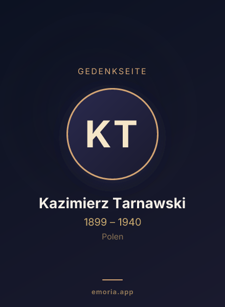 Gedenkportrait von Kazimierz Tarnawski