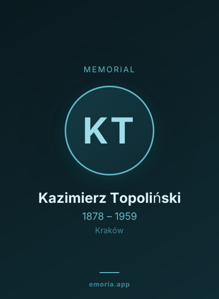 Memorial portrait of Kazimierz Topoliński