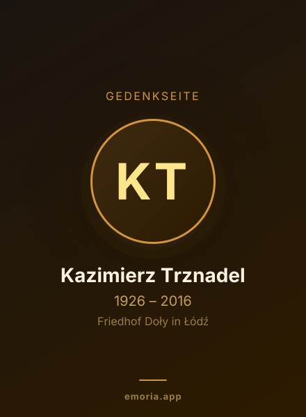 Gedenkportrait von Kazimierz Trznadel