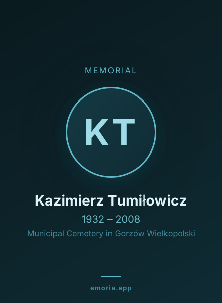 Memorial portrait of Kazimierz Tumiłowicz
