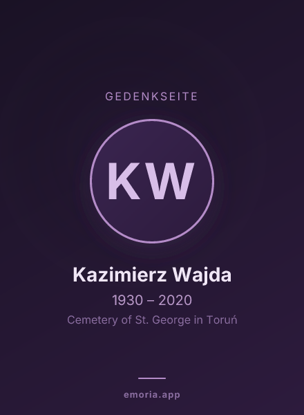 Gedenkportrait von Kazimierz Wajda