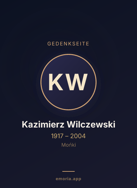 Gedenkportrait von Kazimierz Wilczewski