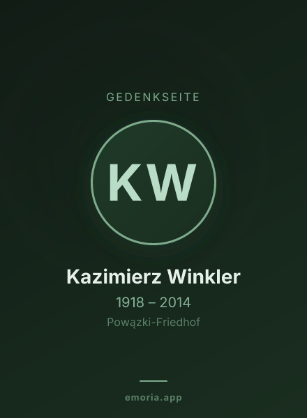 Gedenkportrait von Kazimierz Winkler