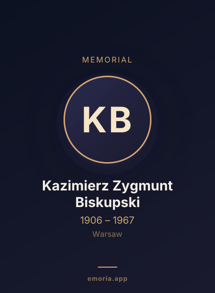 Memorial portrait of Kazimierz Zygmunt Biskupski