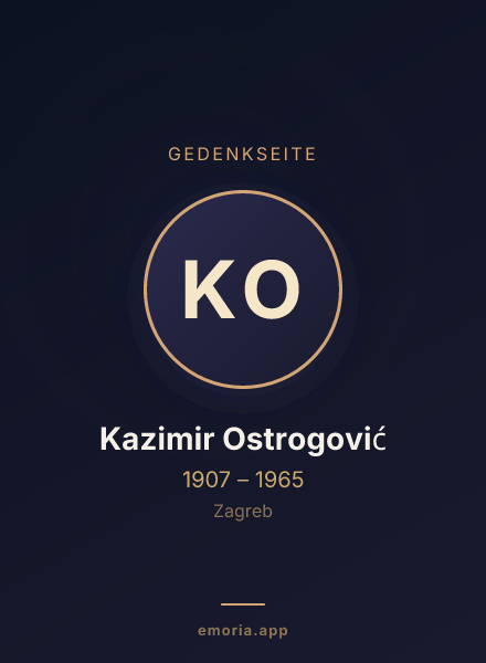 Gedenkportrait von Kazimir Ostrogović