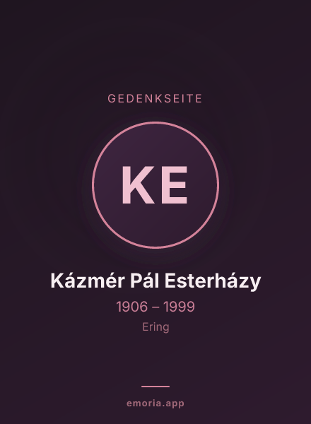 Gedenkportrait von Kázmér Pál Esterházy