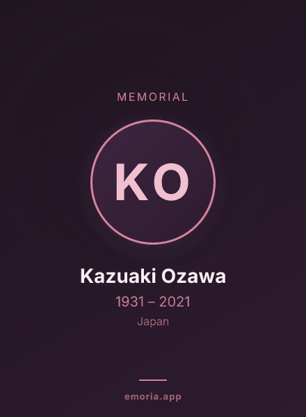 Memorial portrait of Kazuaki Ozawa