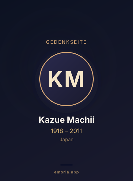 Gedenkportrait von Kazue Machii