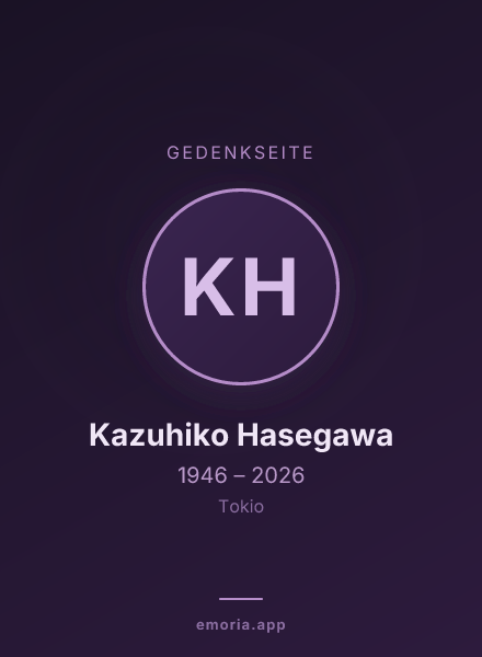 Gedenkportrait von Kazuhiko Hasegawa
