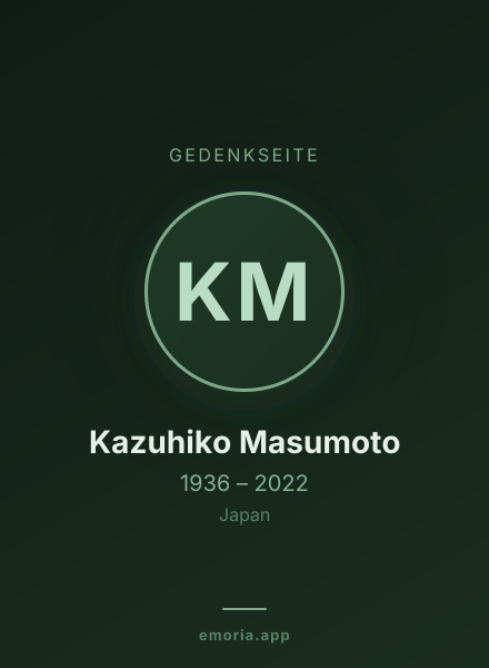 Gedenkportrait von Kazuhiko Masumoto