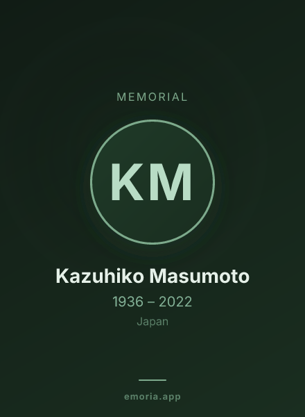 Memorial portrait of Kazuhiko Masumoto