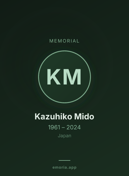 Memorial portrait of Kazuhiko Mido