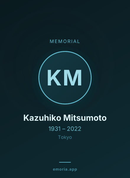 Memorial portrait of Kazuhiko Mitsumoto