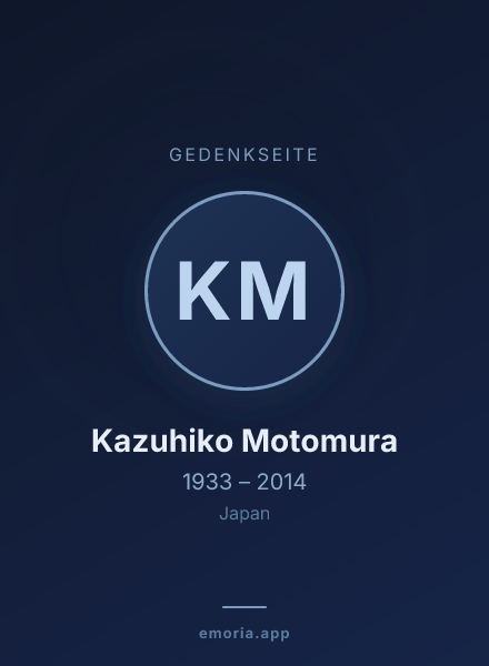 Gedenkportrait von Kazuhiko Motomura
