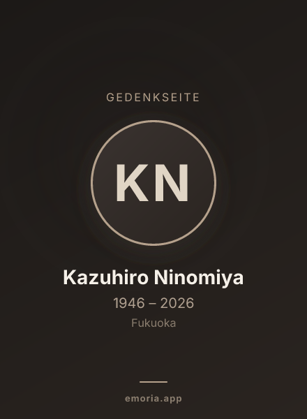 Gedenkportrait von Kazuhiro Ninomiya