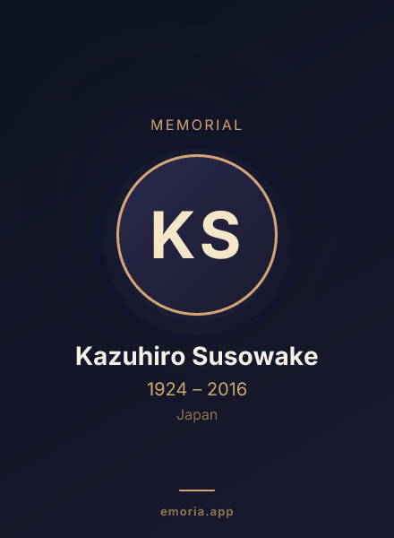 Memorial portrait of Kazuhiro Susowake