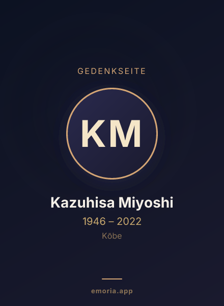 Gedenkportrait von Kazuhisa Miyoshi