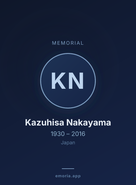 Memorial portrait of Kazuhisa Nakayama