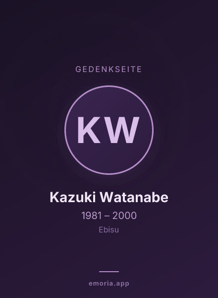 Gedenkportrait von Kazuki Watanabe