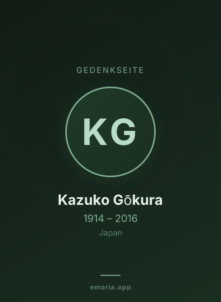 Gedenkportrait von Kazuko Gōkura