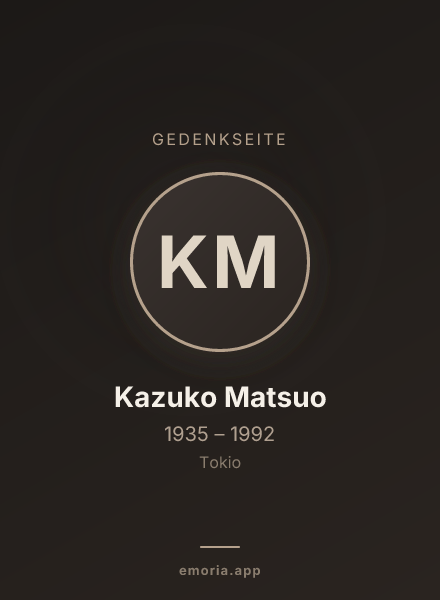 Gedenkportrait von Kazuko Matsuo