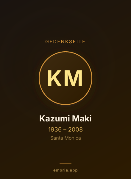 Gedenkportrait von Kazumi Maki