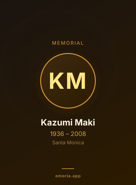 Memorial portrait of Kazumi Maki