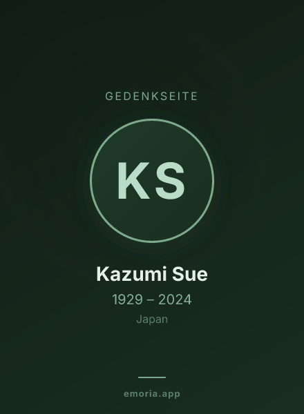 Gedenkportrait von Kazumi Sue