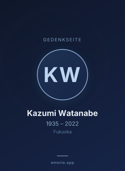 Gedenkportrait von Kazumi Watanabe