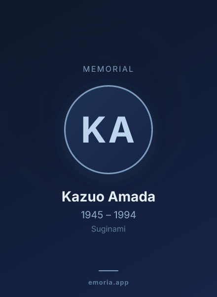 Memorial portrait of Kazuo Amada