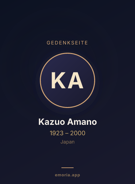 Gedenkportrait von Kazuo Amano
