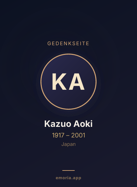 Gedenkportrait von Kazuo Aoki