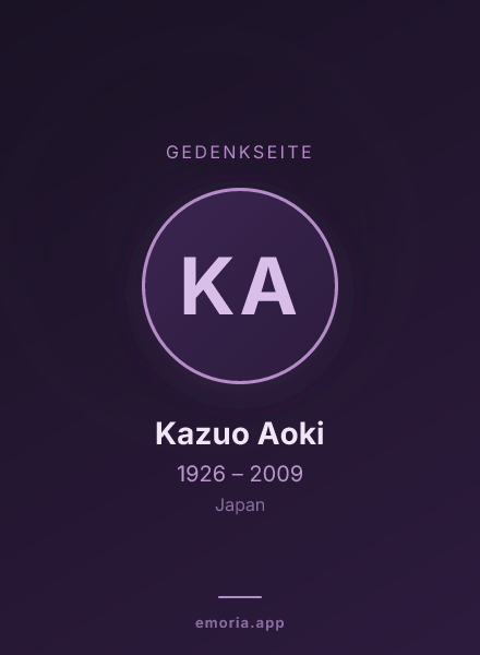 Gedenkportrait von Kazuo Aoki