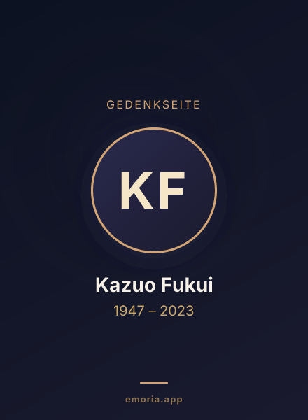 Gedenkportrait von Kazuo Fukui