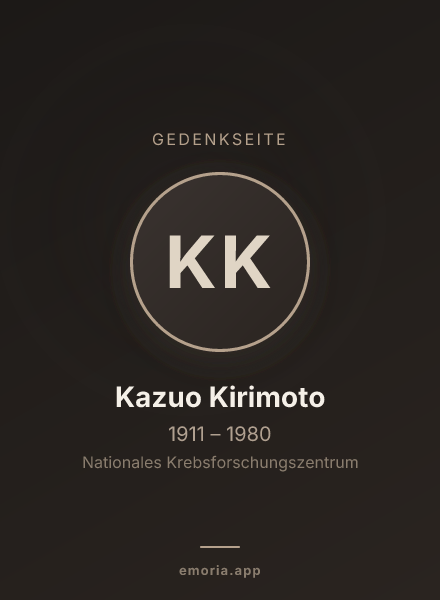 Gedenkportrait von Kazuo Kirimoto