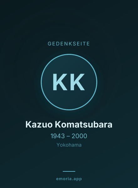 Gedenkportrait von Kazuo Komatsubara