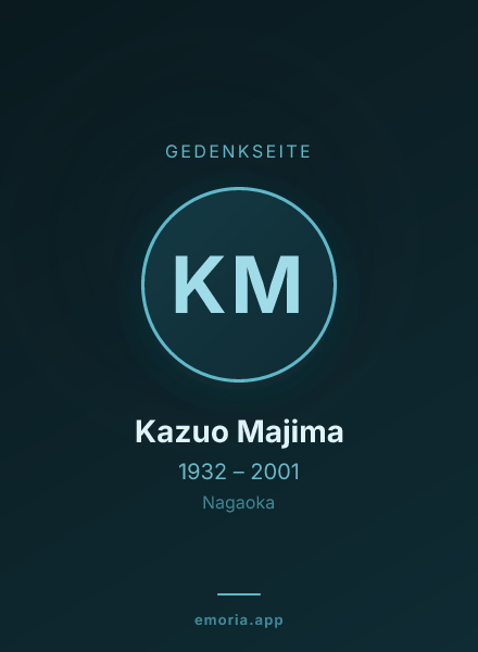 Gedenkportrait von Kazuo Majima