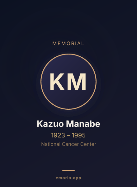 Memorial portrait of Kazuo Manabe