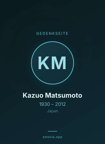 Gedenkportrait von Kazuo Matsumoto