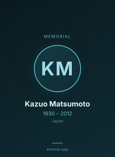 Memorial portrait of Kazuo Matsumoto