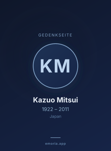 Gedenkportrait von Kazuo Mitsui