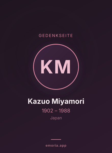 Gedenkportrait von Kazuo Miyamori