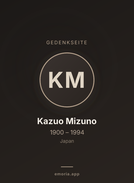 Gedenkportrait von Kazuo Mizuno