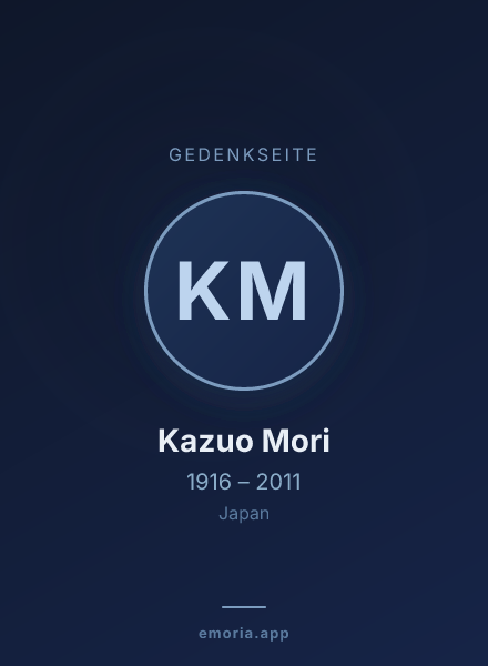 Gedenkportrait von Kazuo Mori