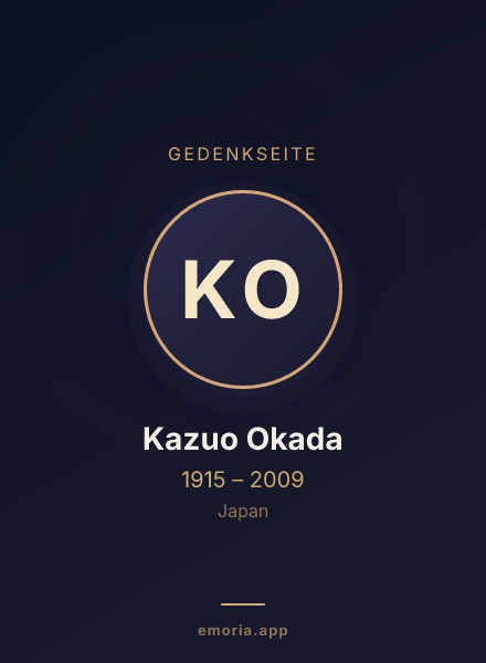 Gedenkportrait von Kazuo Okada