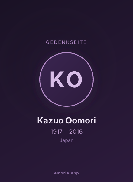 Gedenkportrait von Kazuo Oomori